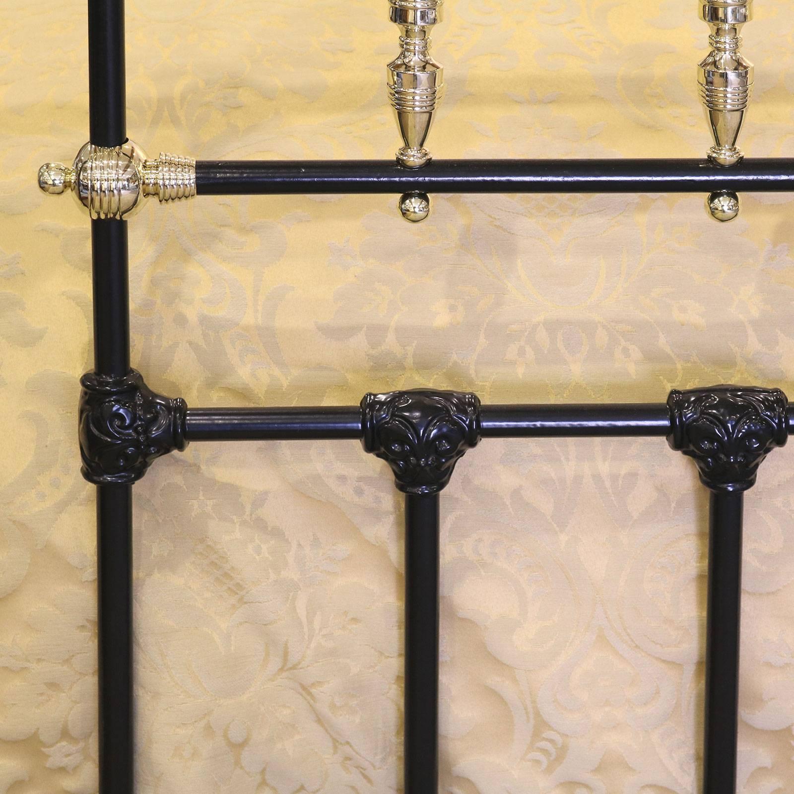 Brass and Iron Decorative Bed in Black MK99 2