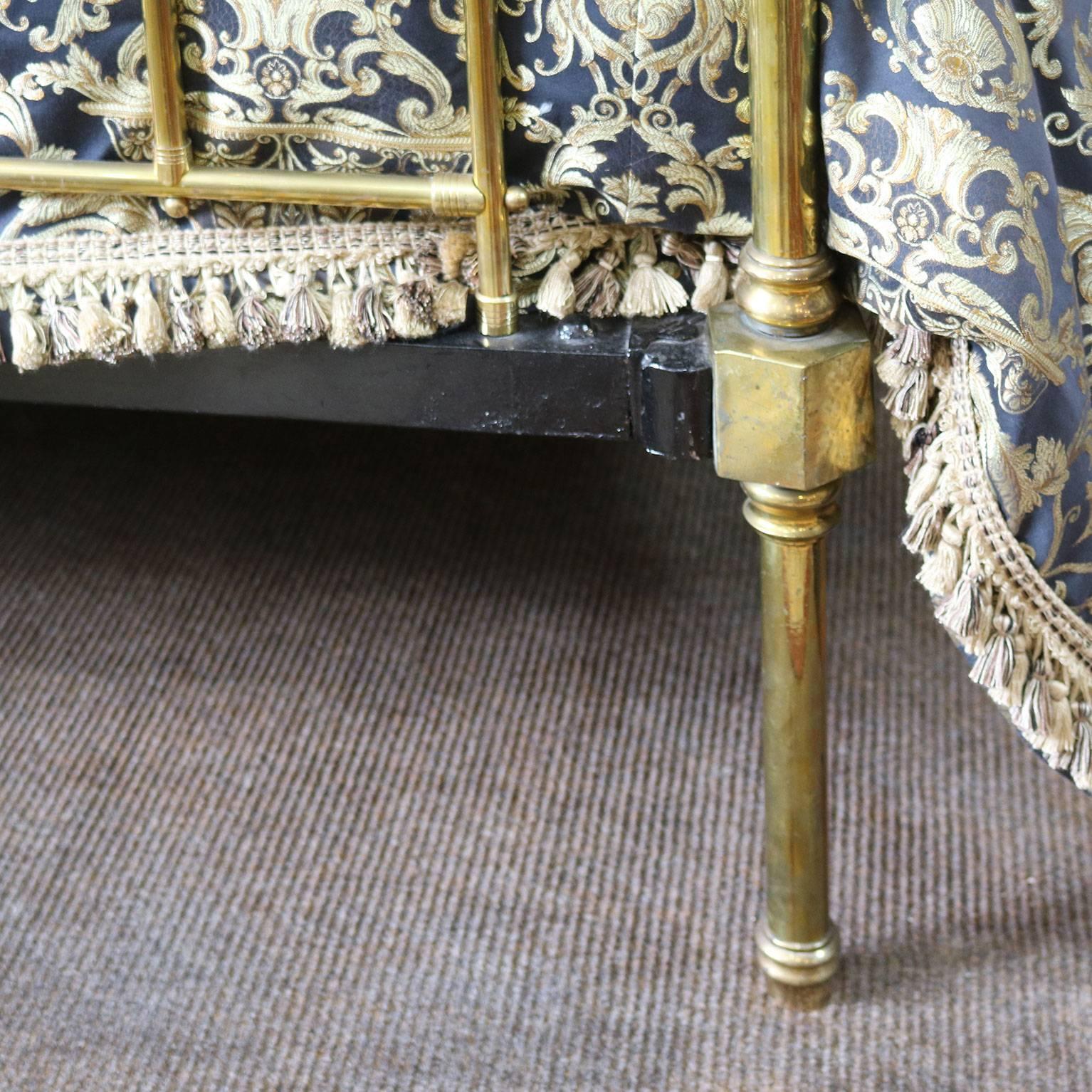 19th Century Ornate Brass Bed MK109