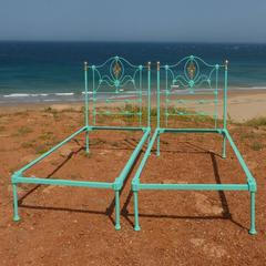 Matching Pair of Twin Cast Iron Beds MPS23