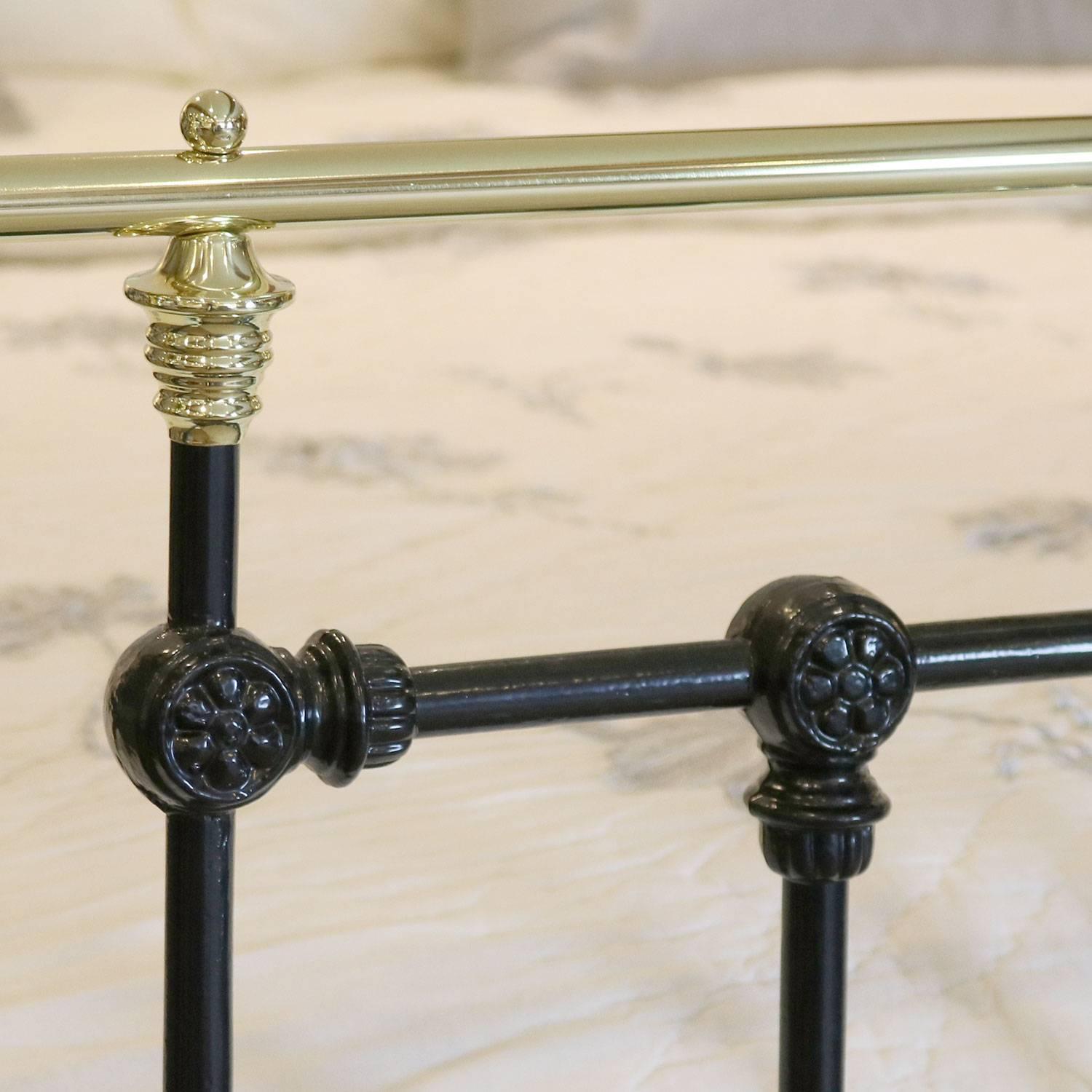 Brass and Iron Bed in Black MK115 2