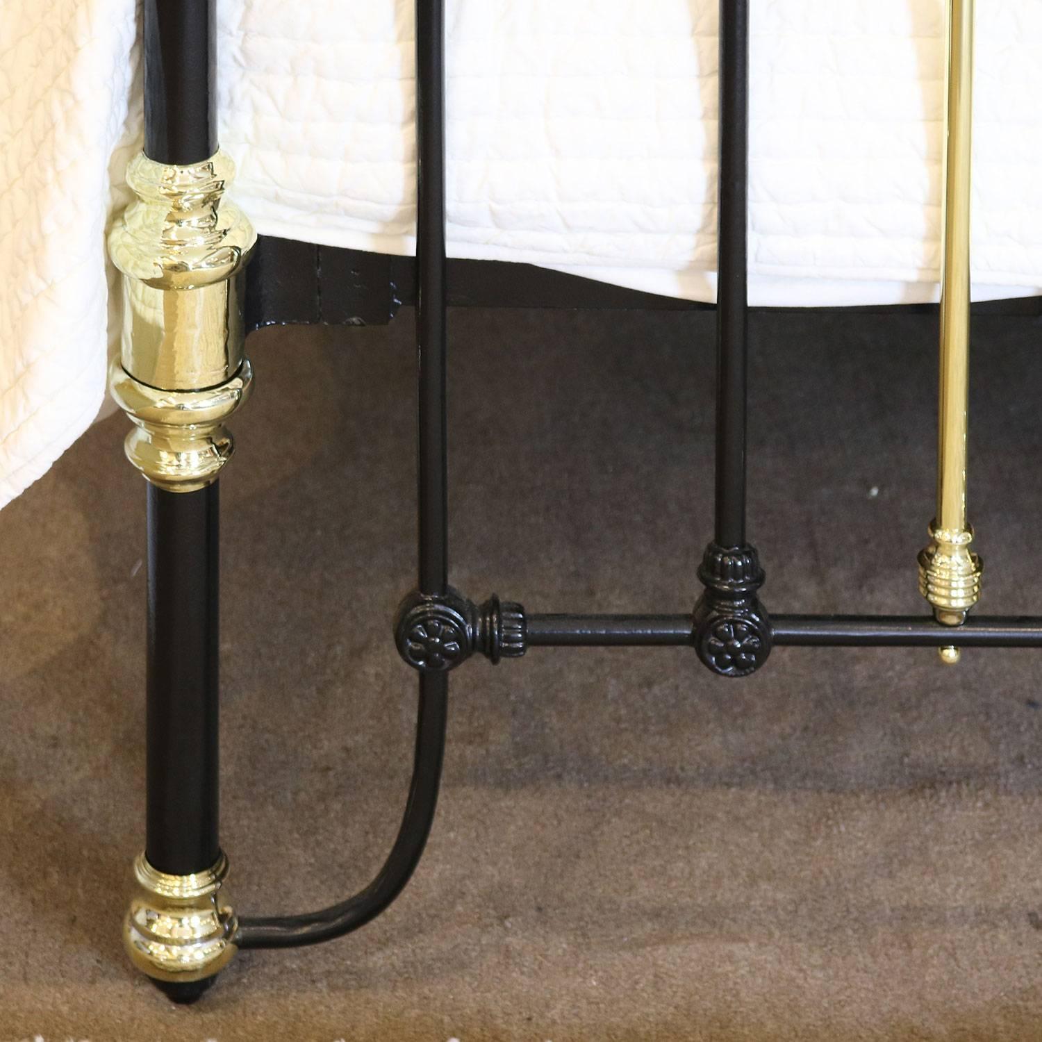 Brass and Iron Bed in Black MK115 4