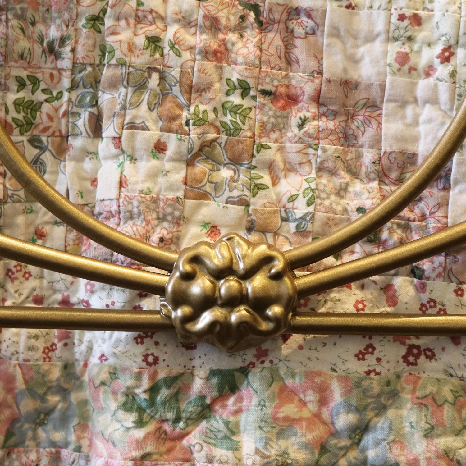Single Gold Cast Iron Bed MS26 2