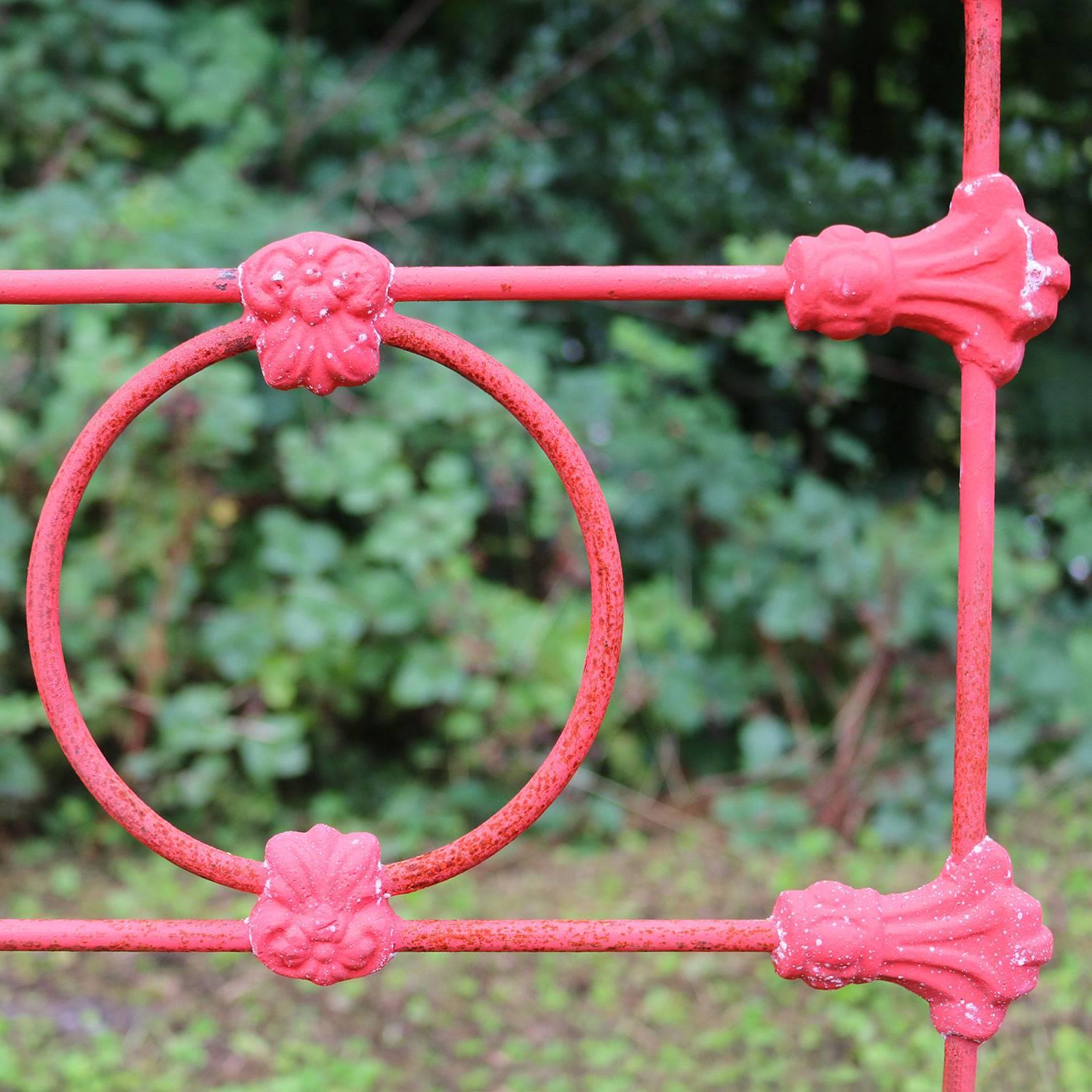 Brass Twin Pair of Cast Iron Platform Beds MU35