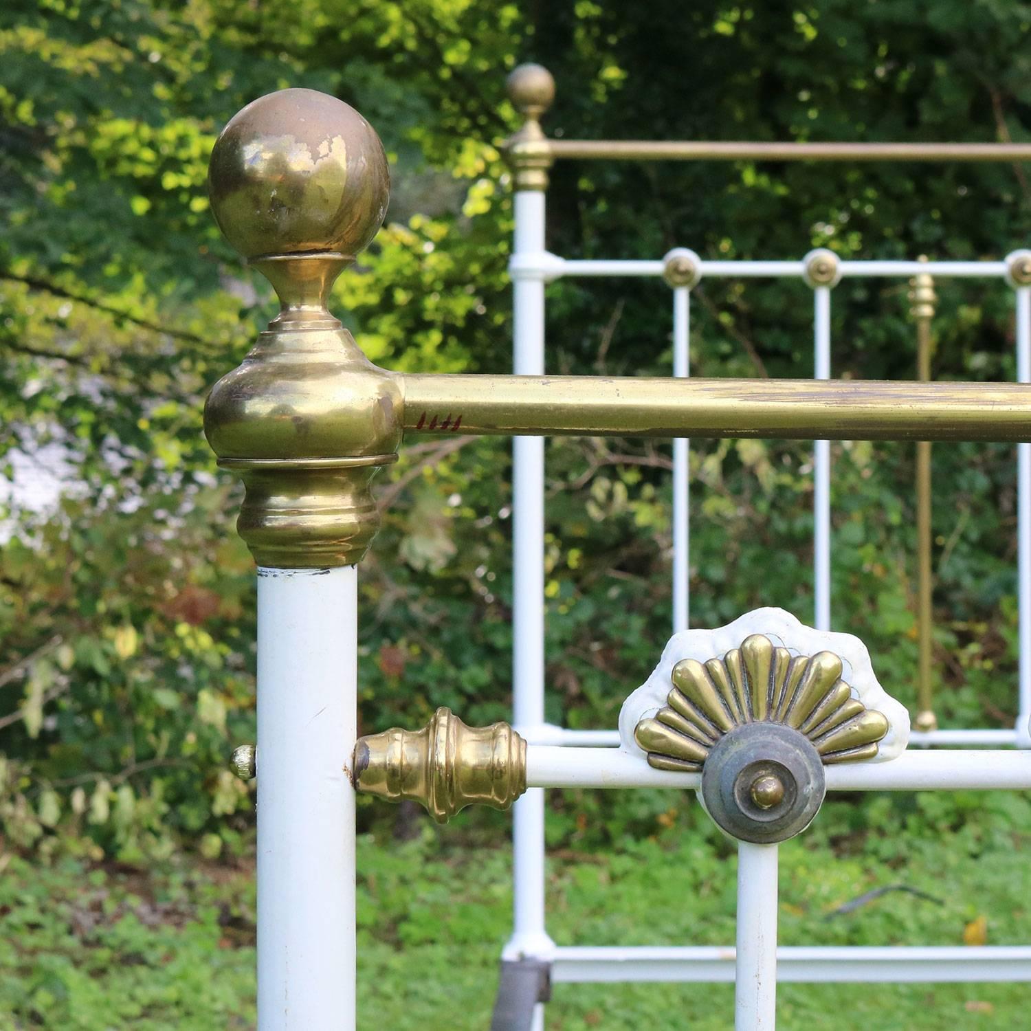 19th Century Decorative Brass and Iron Bed MU38