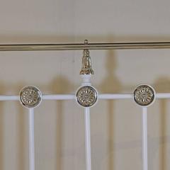 White Nickel-Plated and Iron 6ft Wide Bed, MSK21
