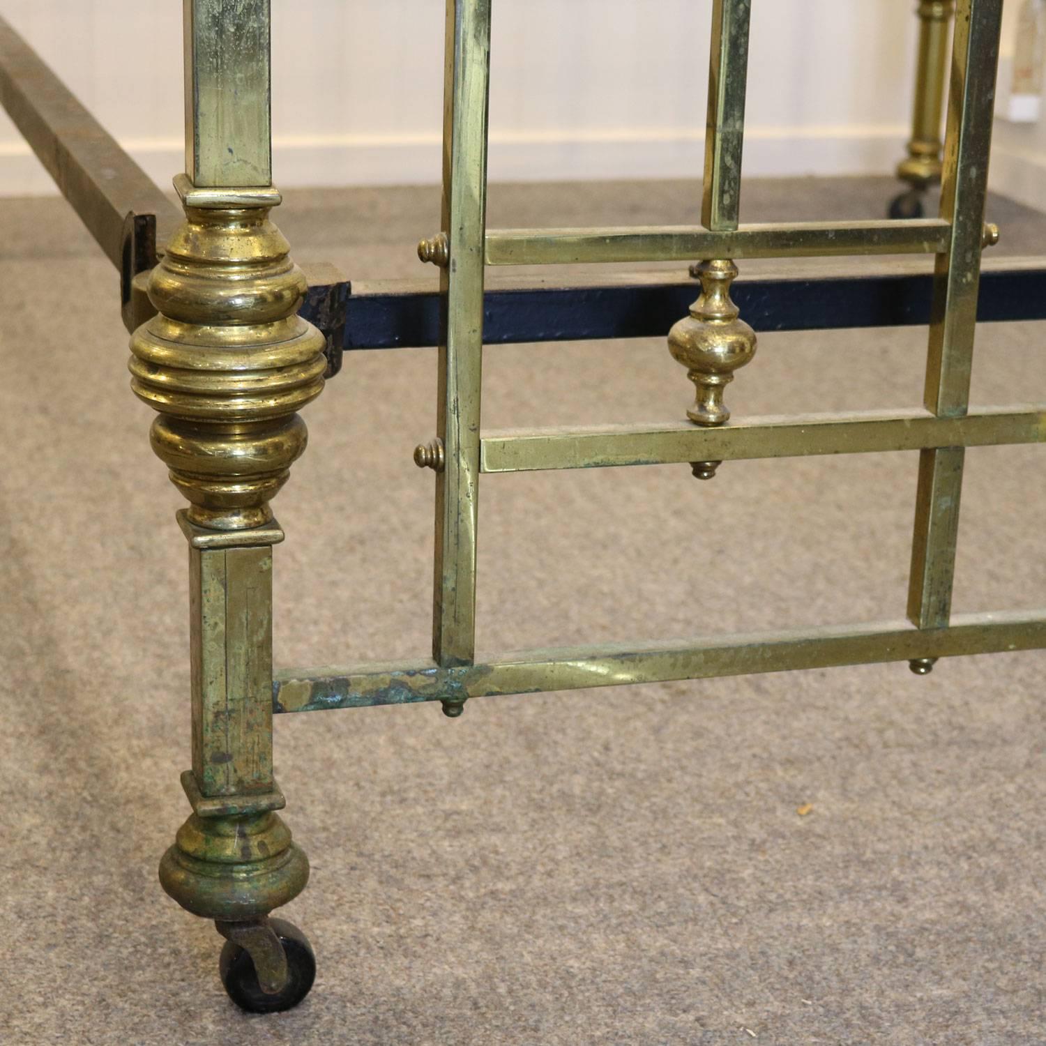 Early 20th Century Edwardian All Brass Bed, MD38