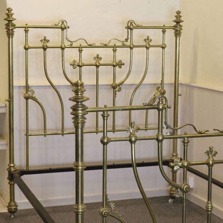 Unusual Brass Victorian Bedstead at 1stdibs