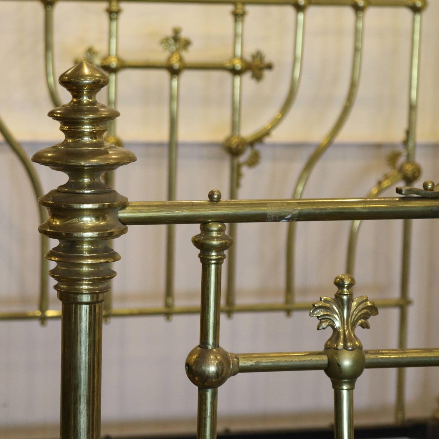 19th Century Unusual Brass Victorian Bedstead