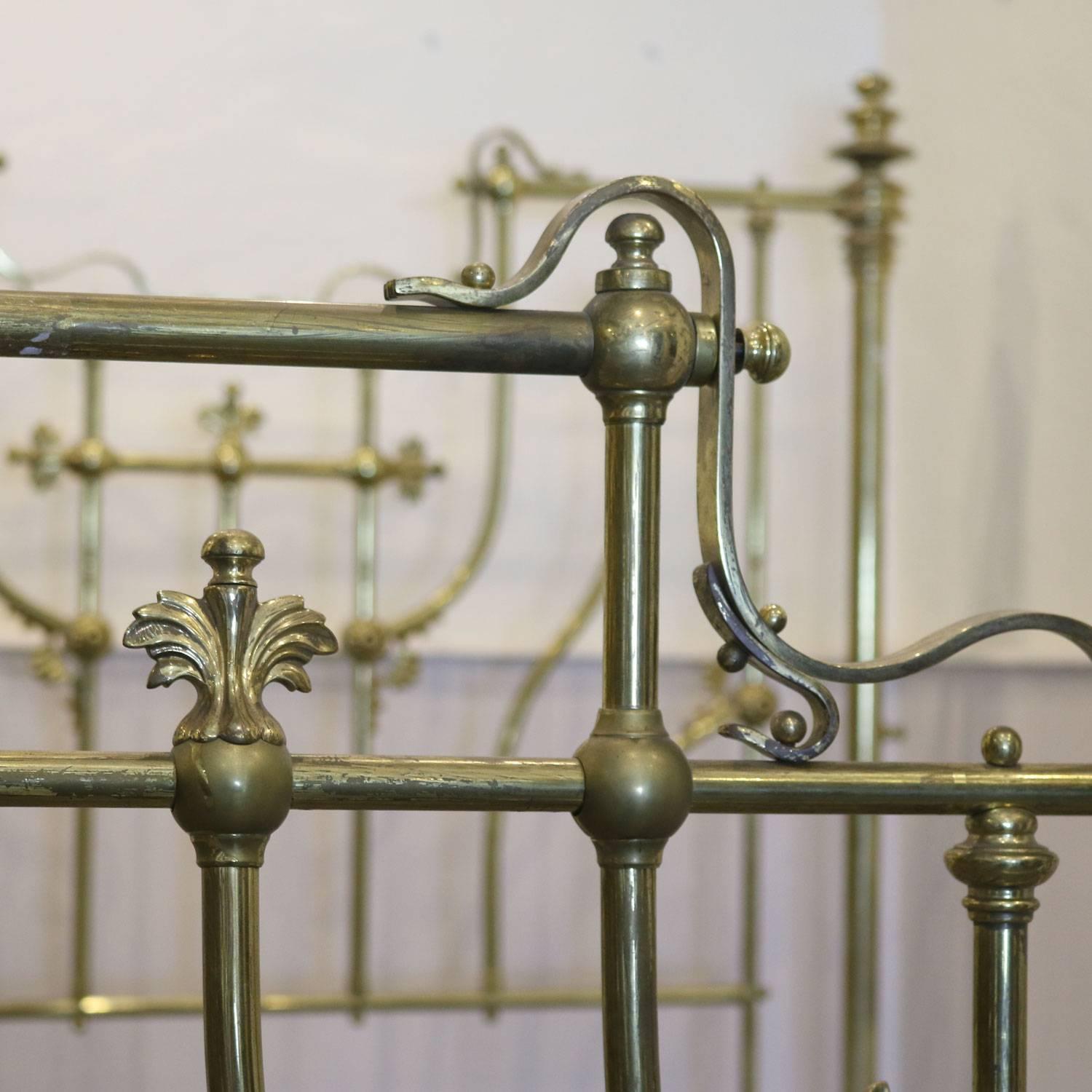 Unusual Brass Victorian Bedstead 2