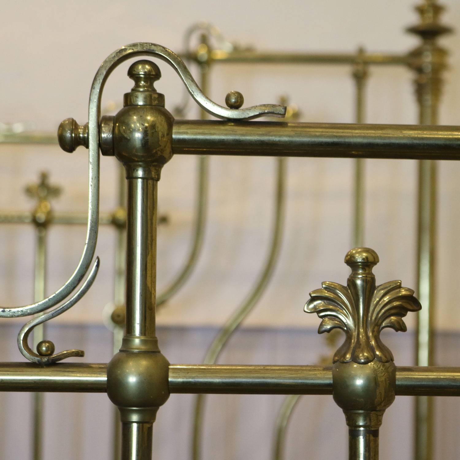 Unusual Brass Victorian Bedstead 4