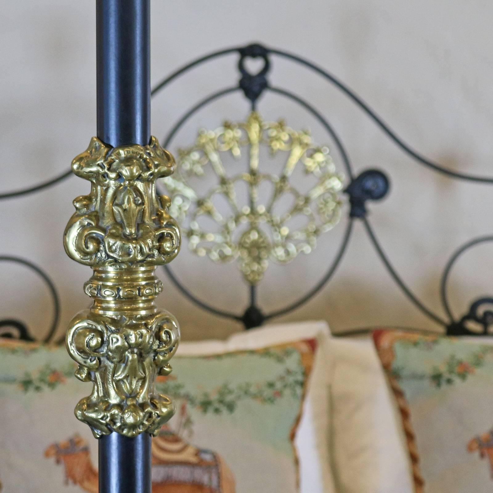 Late 19th Century Cast Iron Four Poster Bed - M4P13