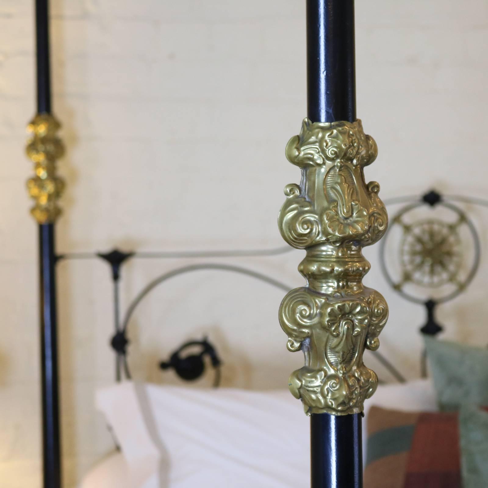 Victorian Cast Iron Four Poster Bed