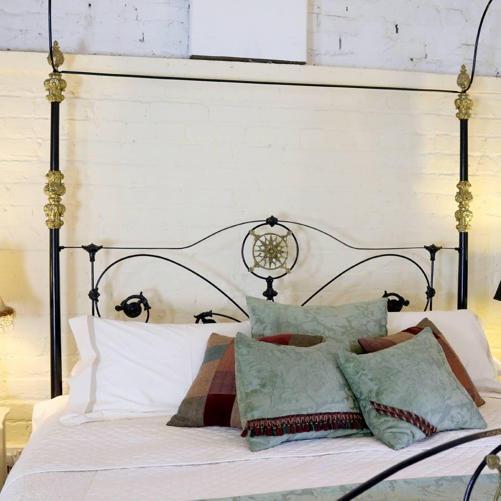 Brass Cast Iron Four Poster Bed