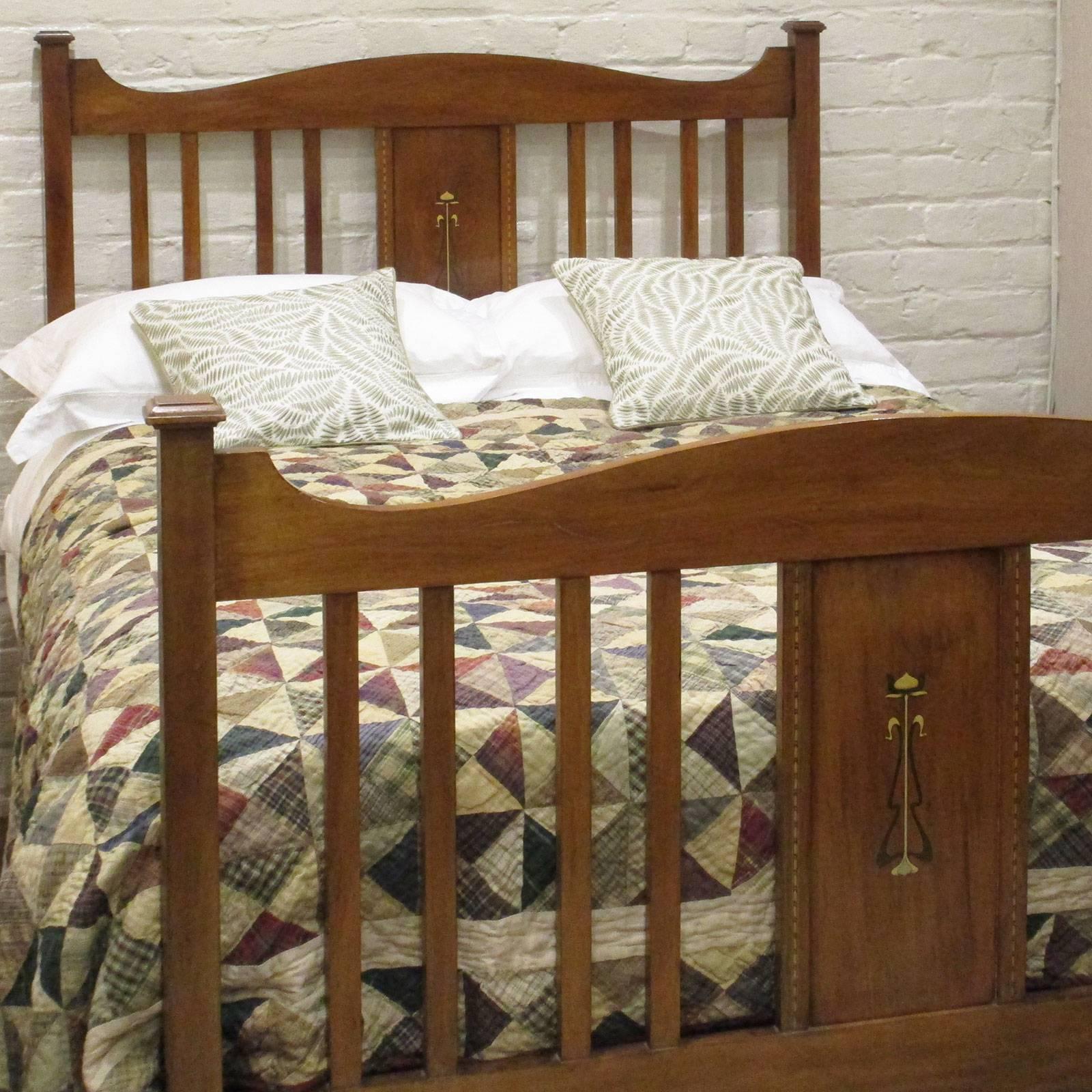 British Edwardian Mahogany Double Bed