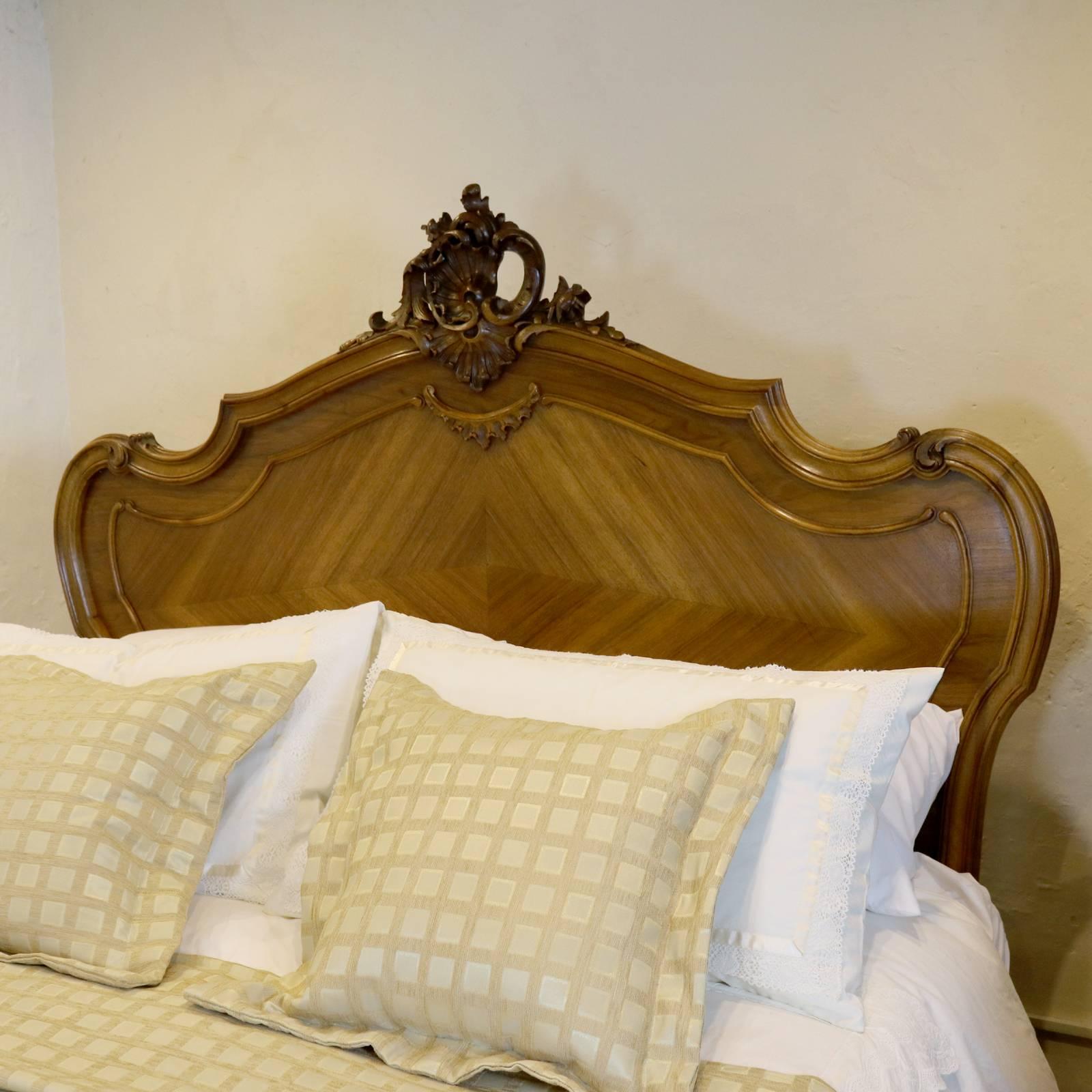 Walnut Louis XV Style Bed WK65 1
