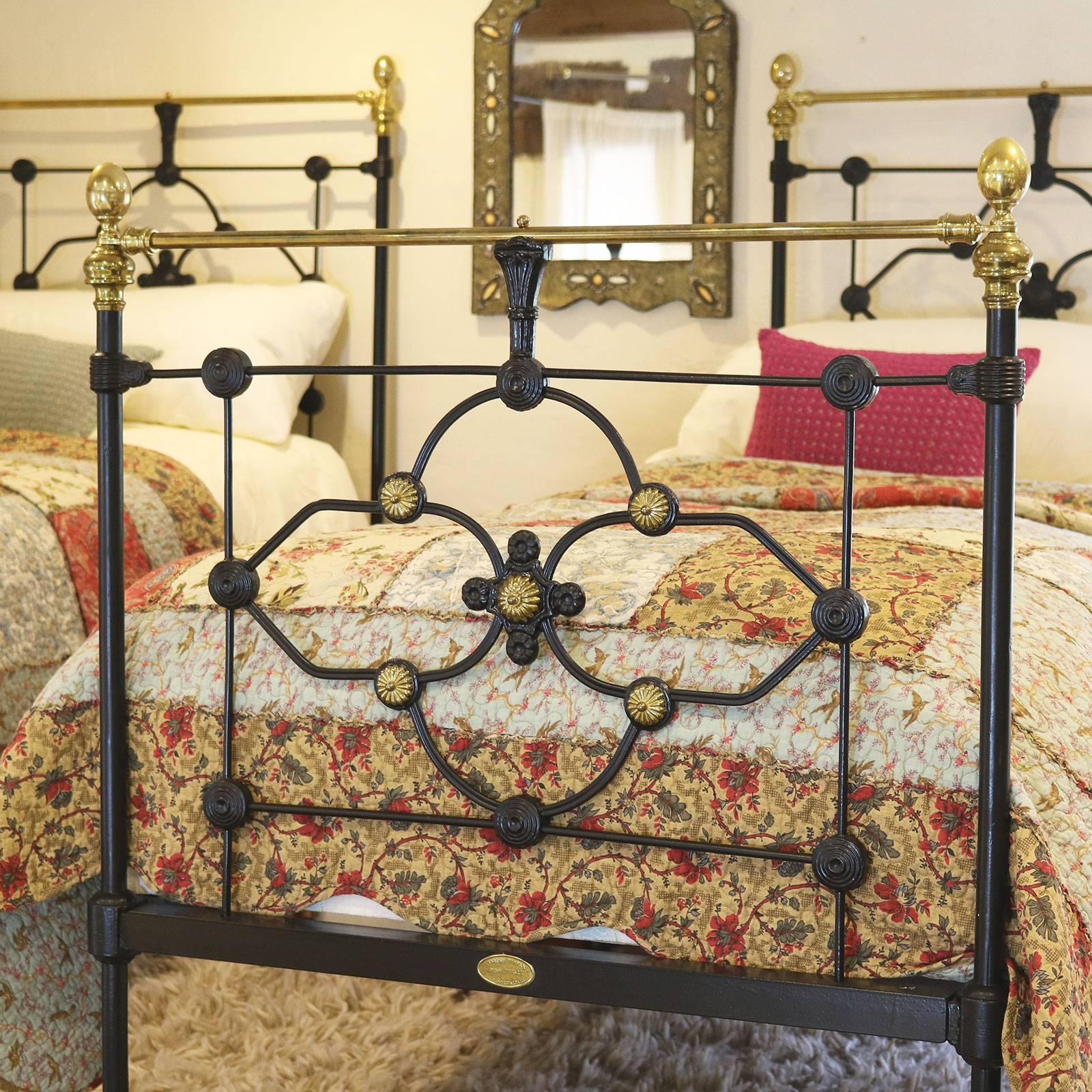 Victorian Matching Pair of Cast Iron Single Beds