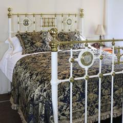 Wide Decorative Brass and Iron Bed