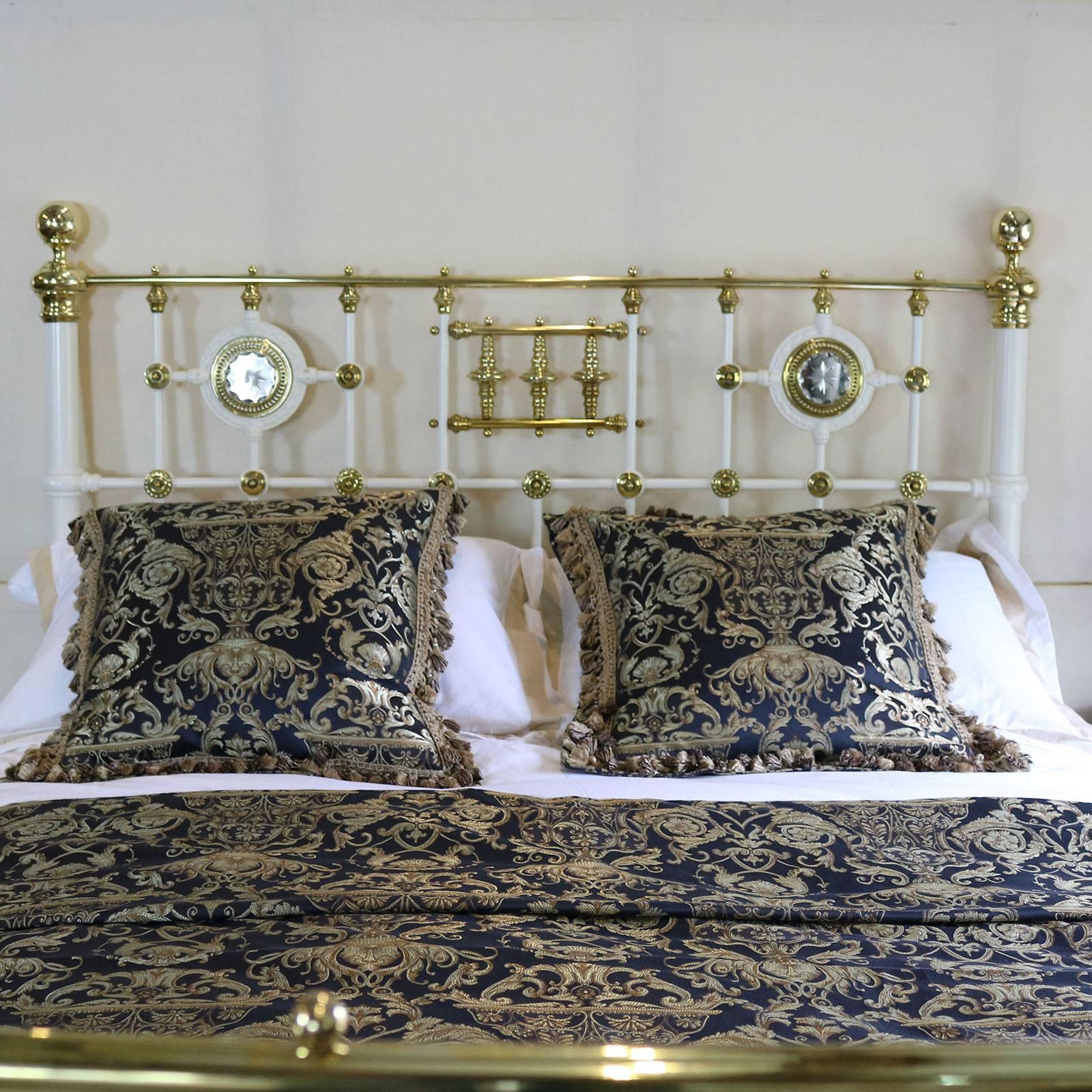 Wide Decorative Brass and Iron Bed 1