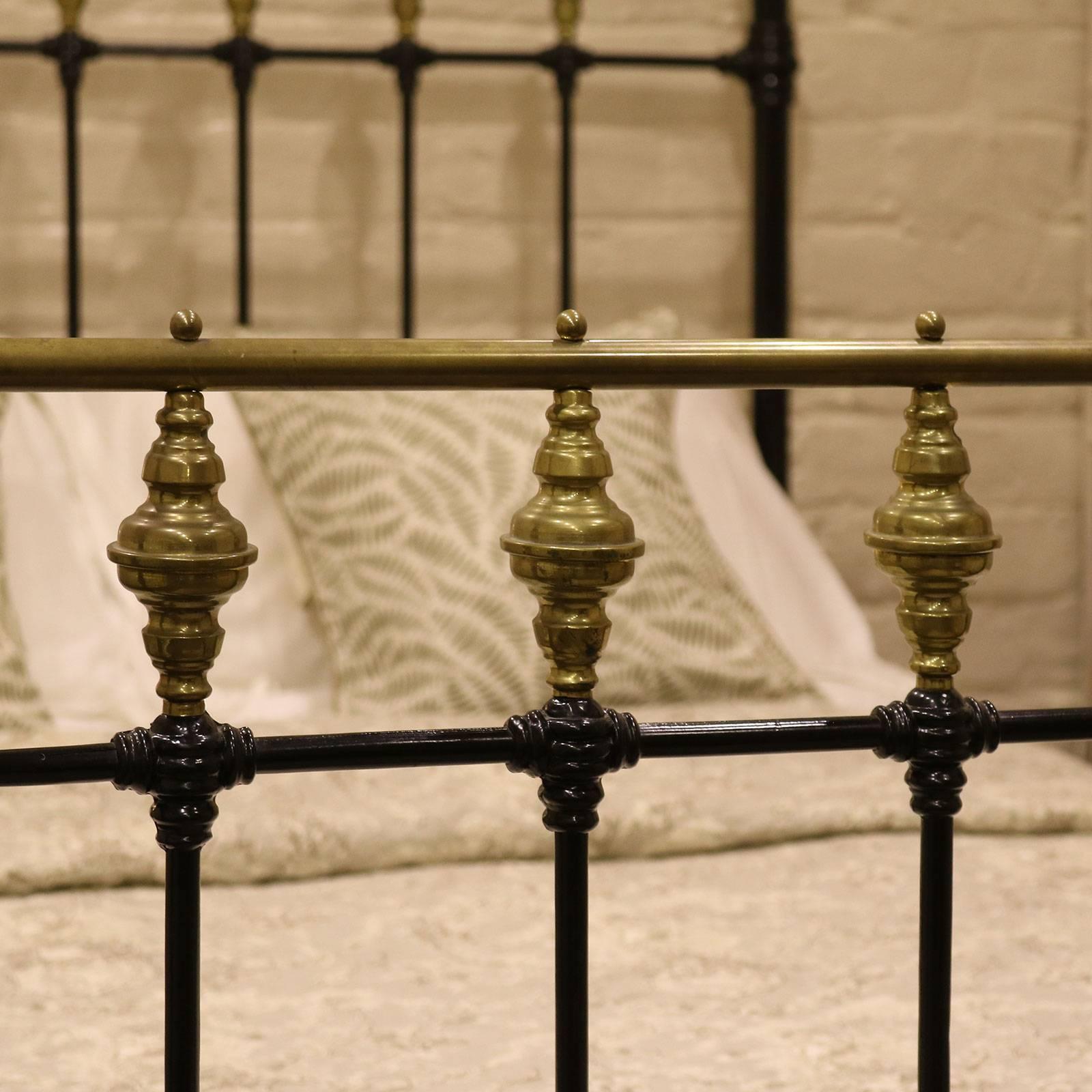 English Double Brass and Iron Bed