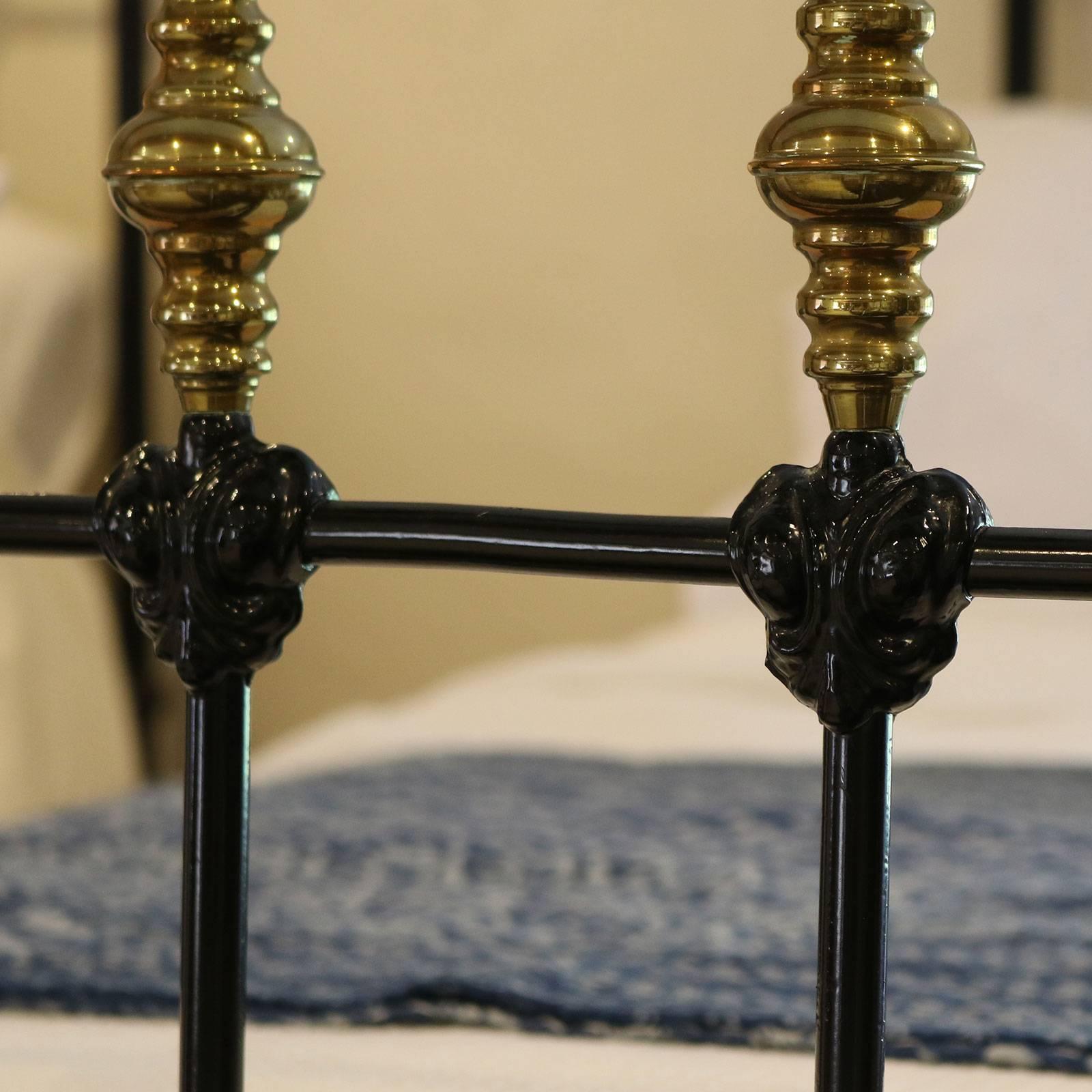 19th Century Matching Pair of Twin Brass and Iron Beds