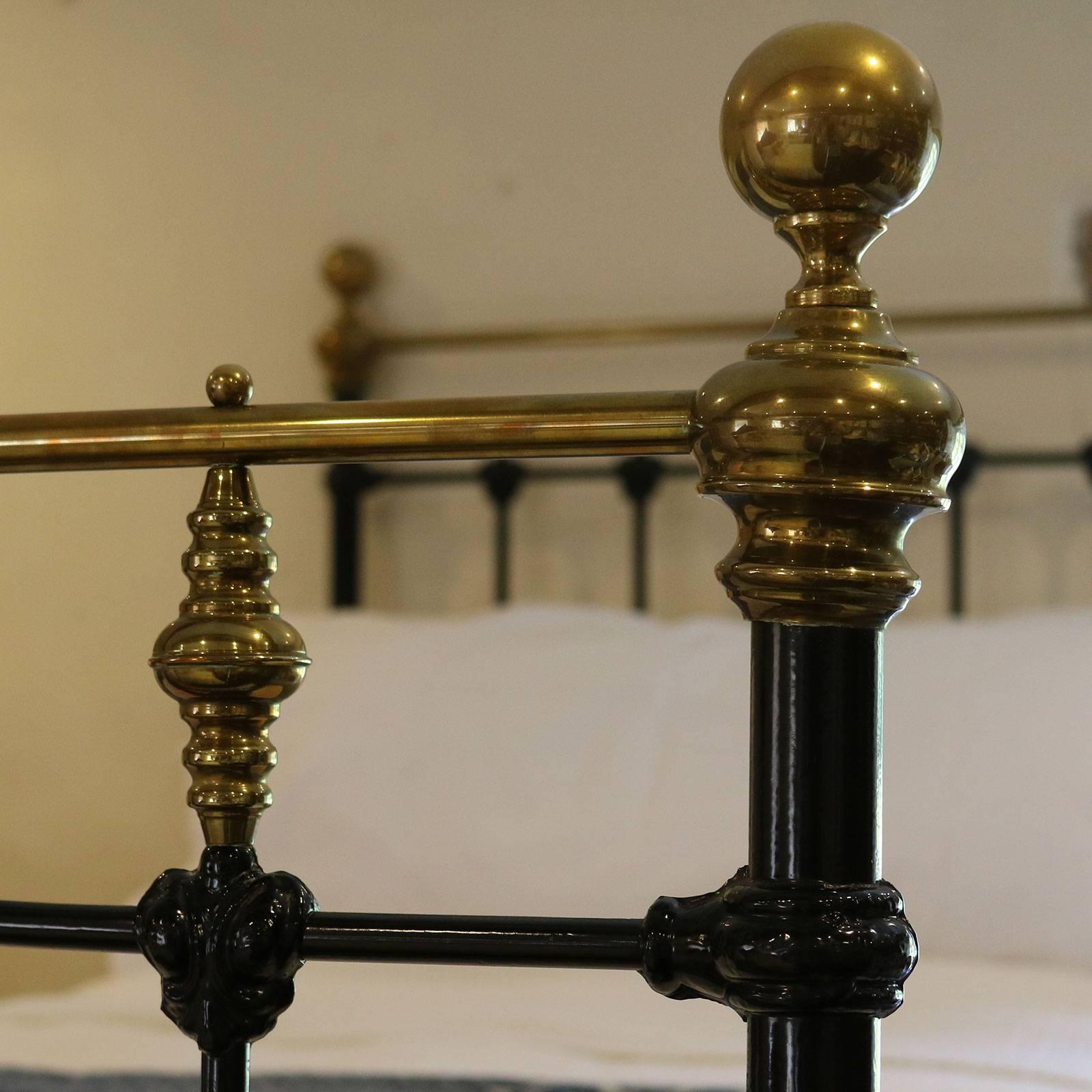 Matching Pair of Twin Brass and Iron Beds 1