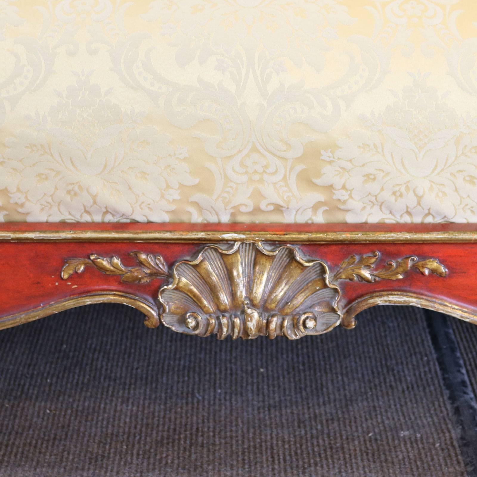 20th Century Italian Rococo Upholstered Bed