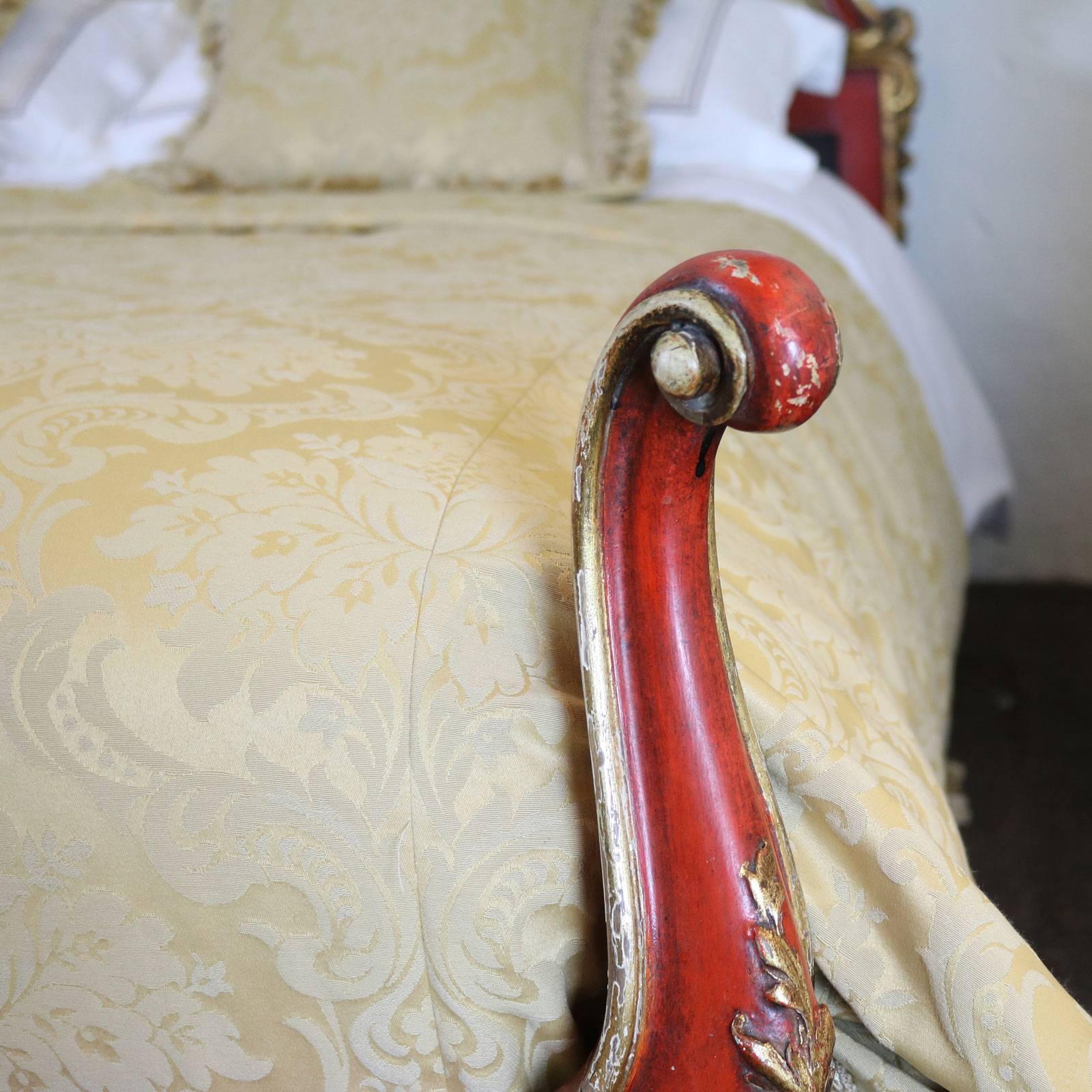 Italian Rococo Upholstered Bed 3