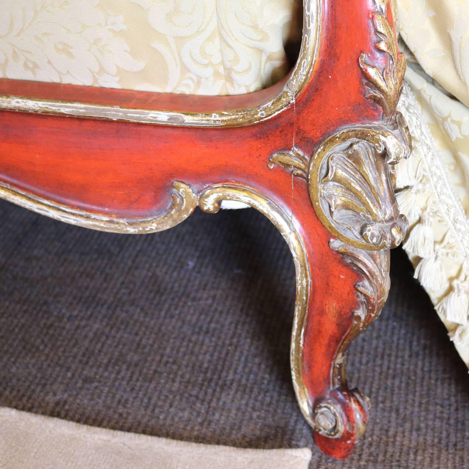 Italian Rococo Upholstered Bed 4