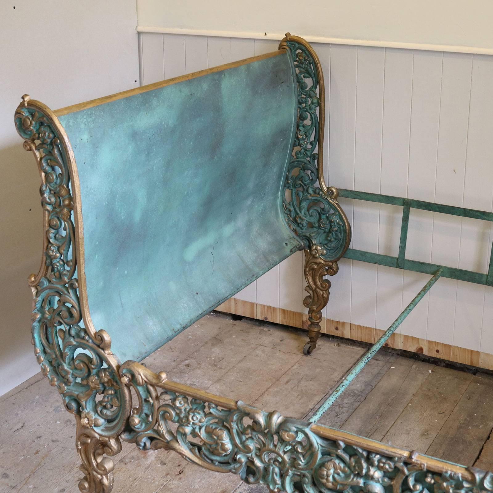 19th Century Cast Iron Rococo Daybed, MS20