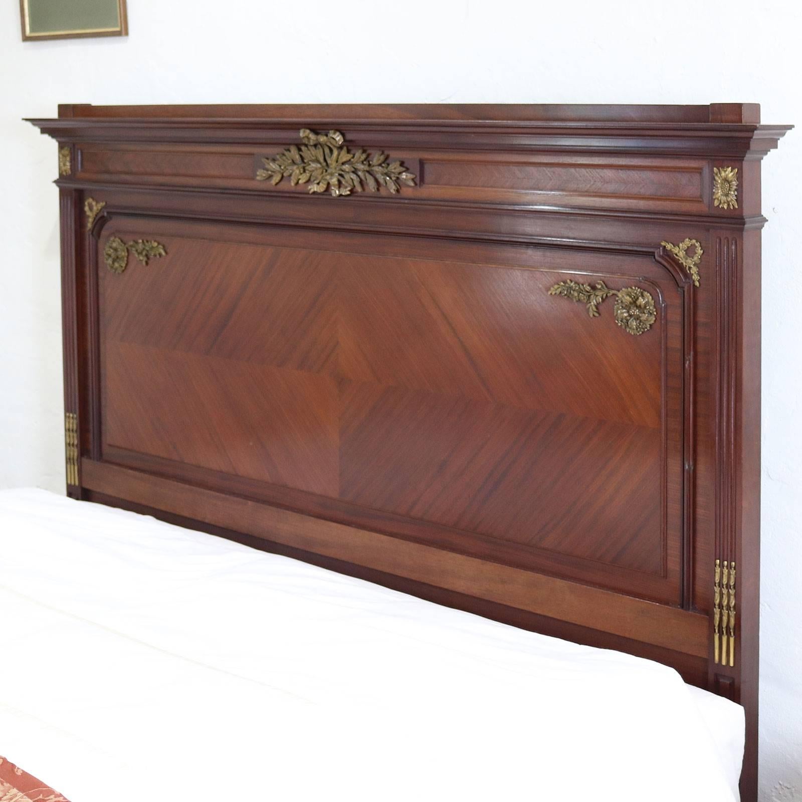 Wide Mahogany Empire Revival Bed, WK64 In Excellent Condition In Wrexham, GB