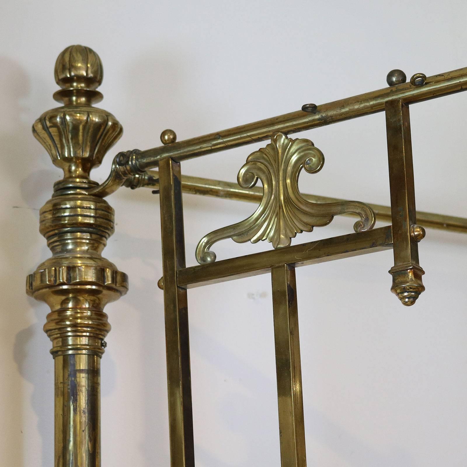 19th Century All Brass Half Tester Bed, MHT3