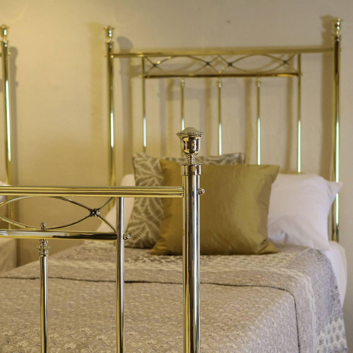 brass twin bed