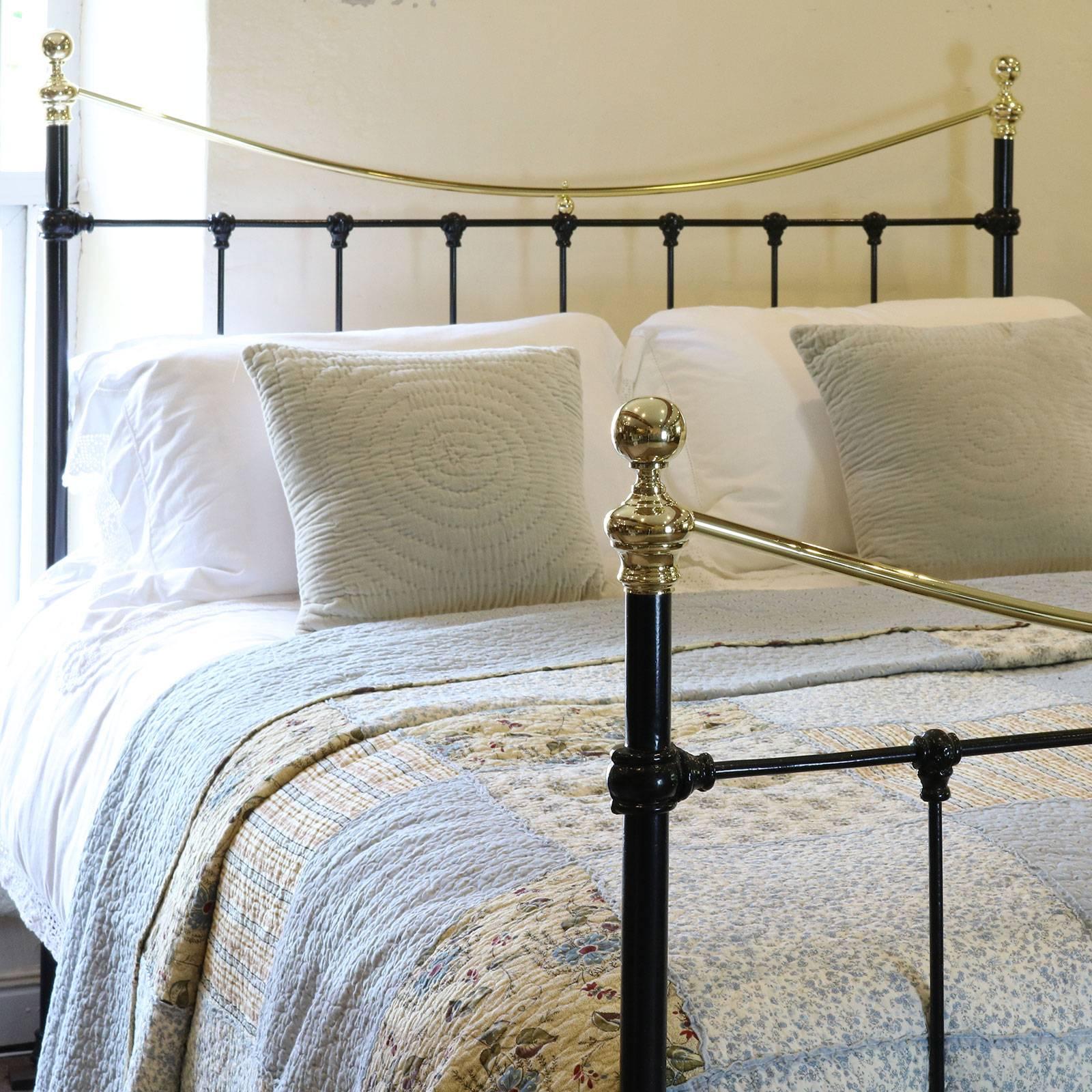 English Black Brass and Iron Bed, MK107