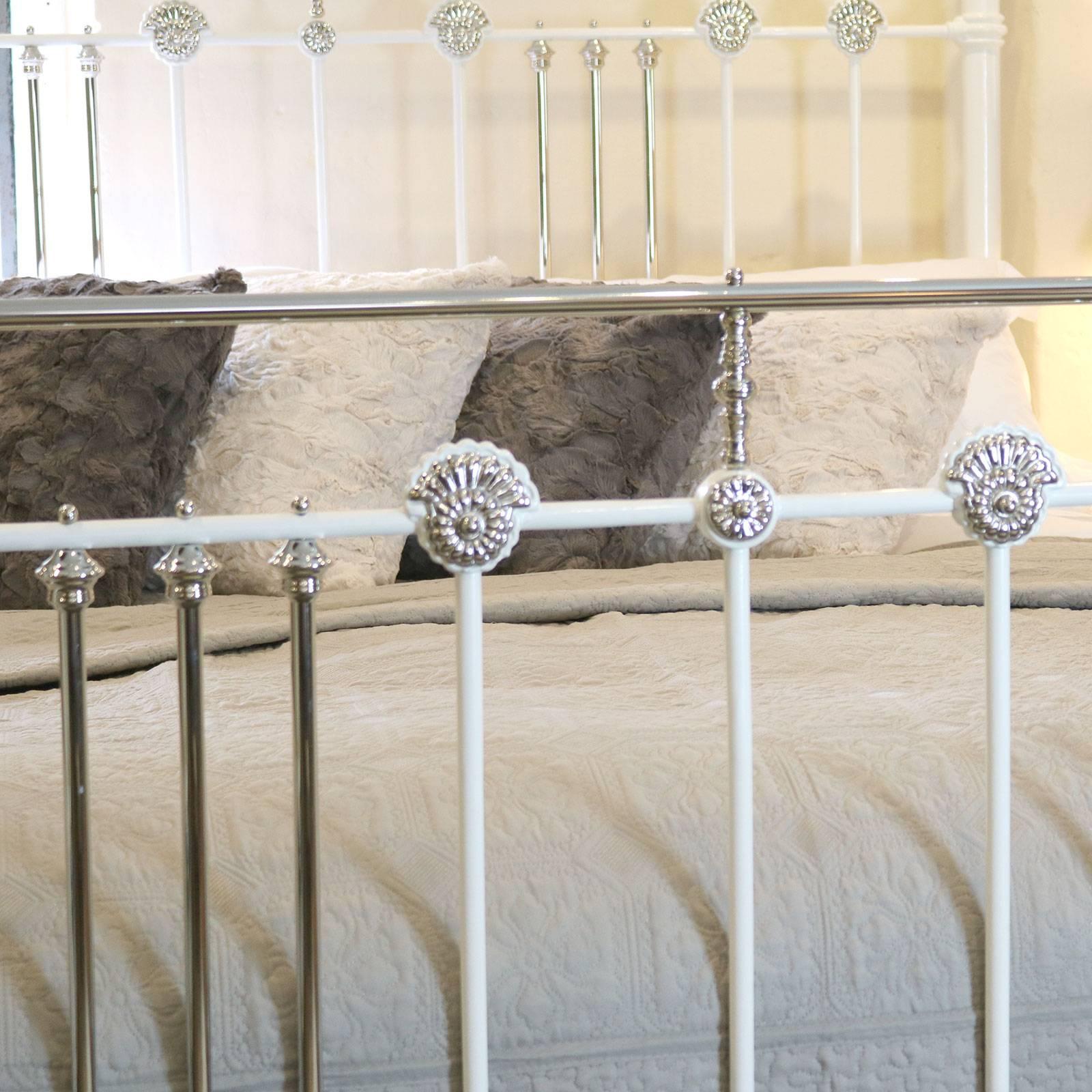 White Iron and Nickel Plated Wide Bed MSK38 1