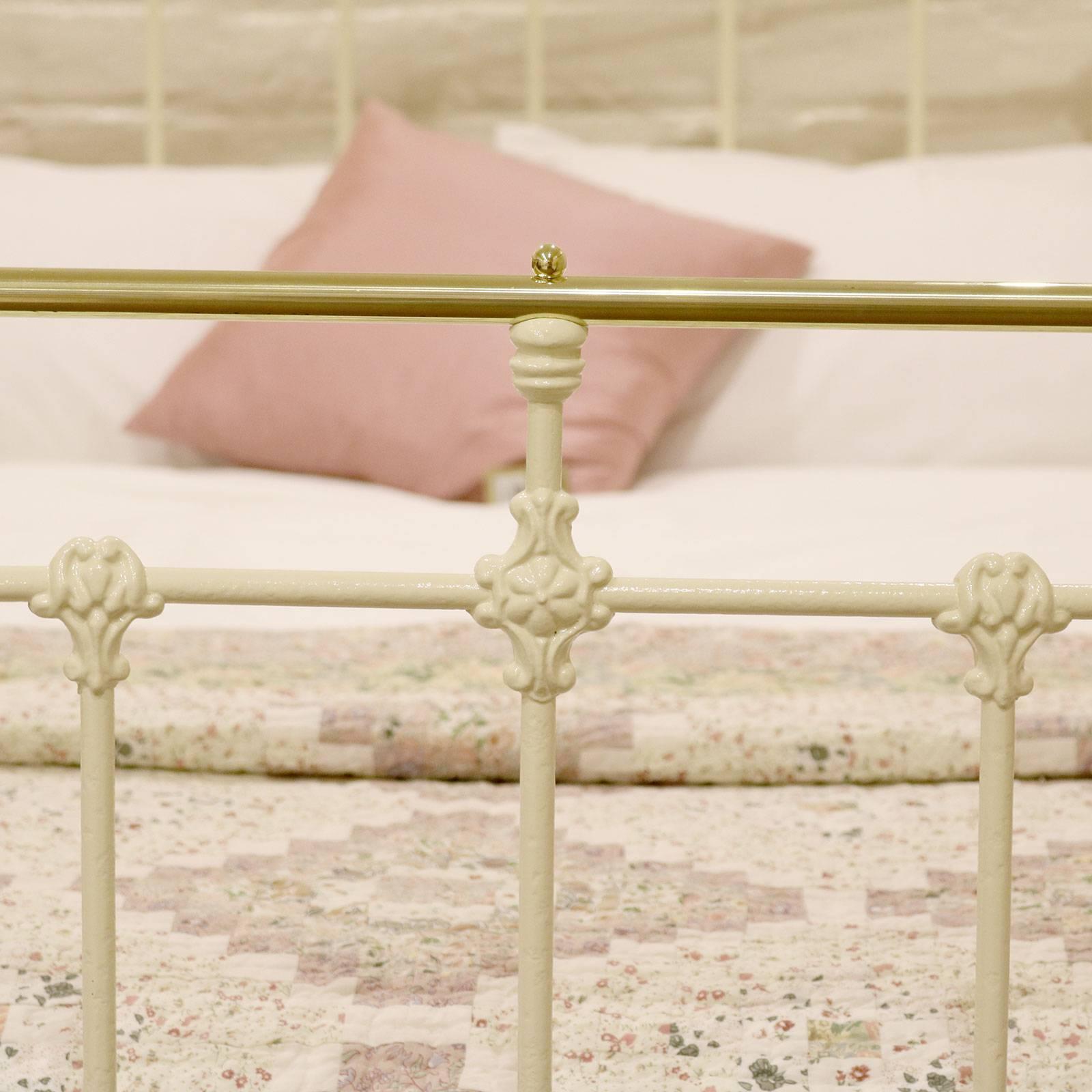 Cast Double Brass and Iron Bed, MD51
