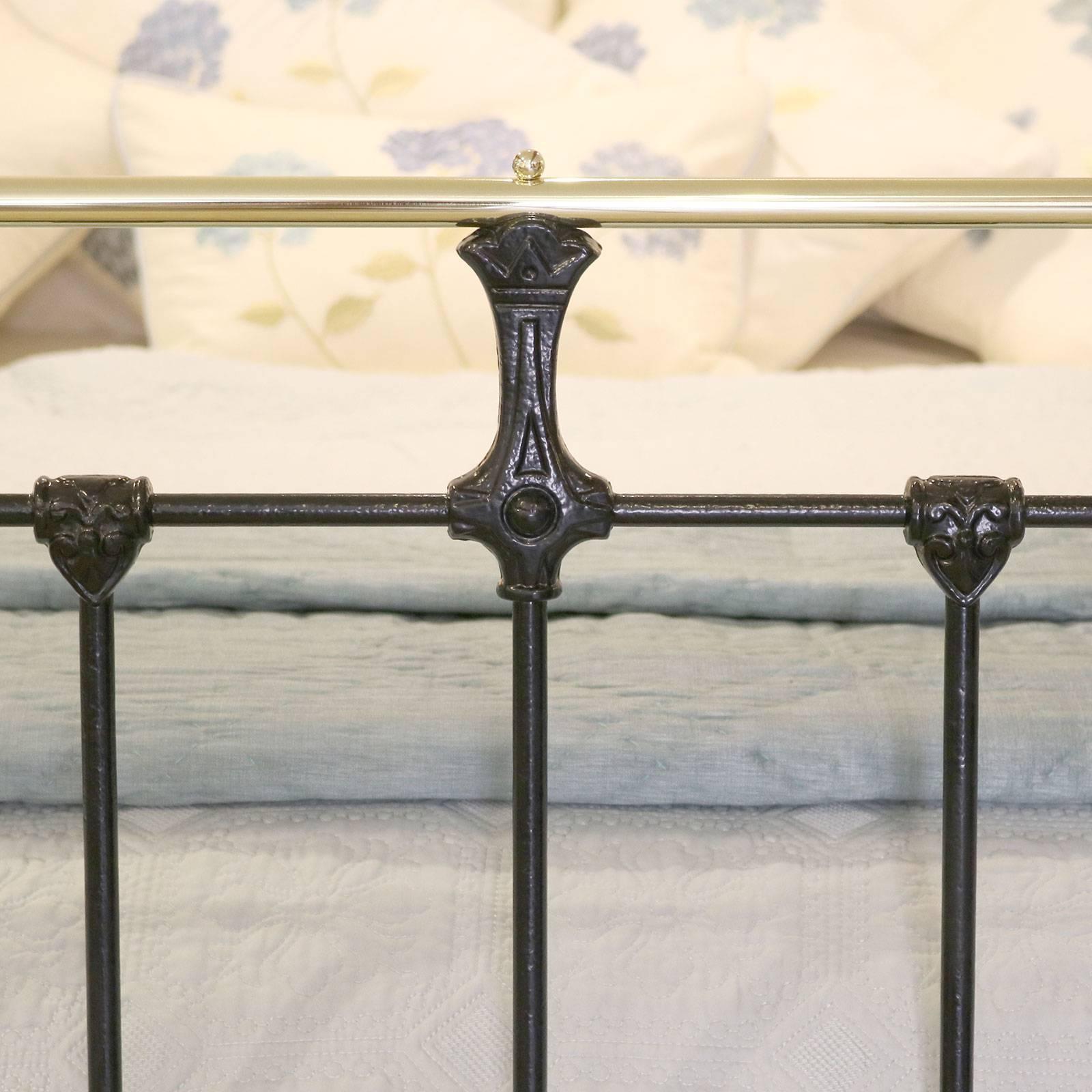 Cast Brass and Iron Bed in Black, MK113
