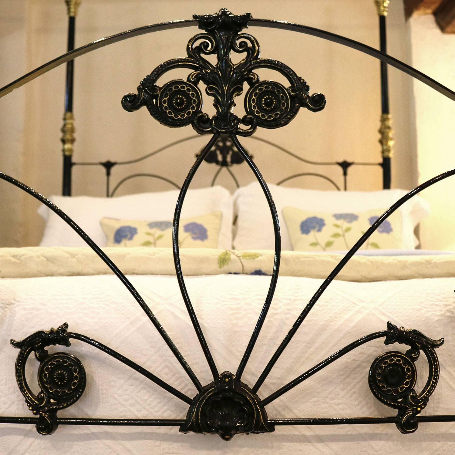 cast iron four poster bed