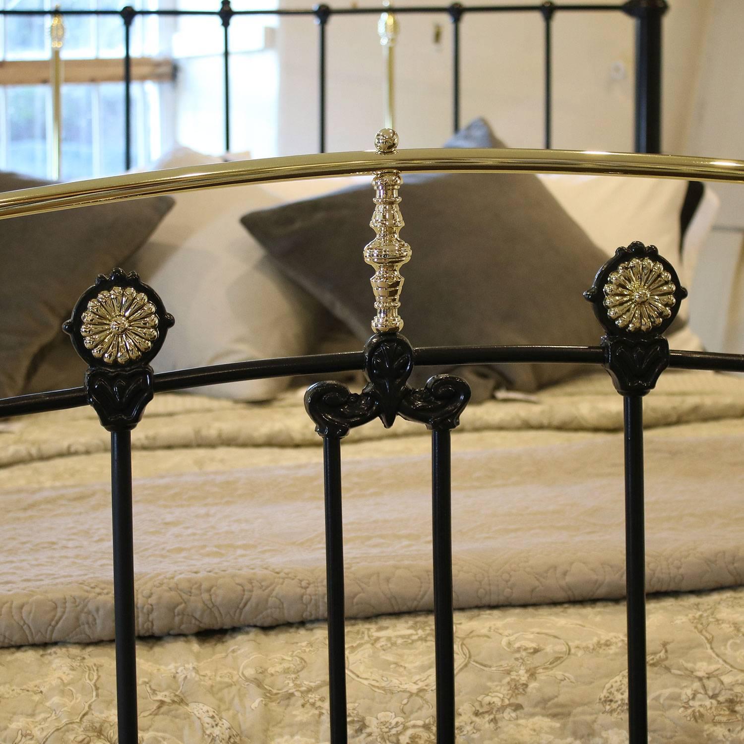 Cast Decorative Black Brass and Iron Bed, MK130