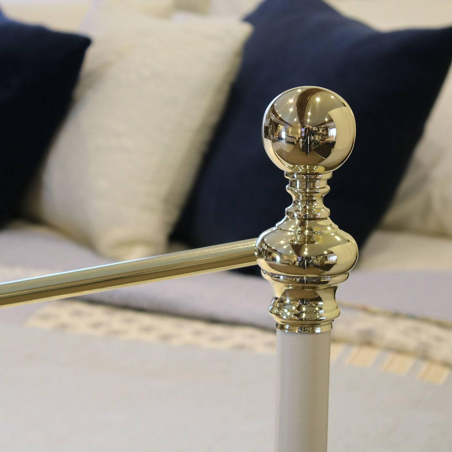 Cast Brass and Iron Bed in Cream, MK131