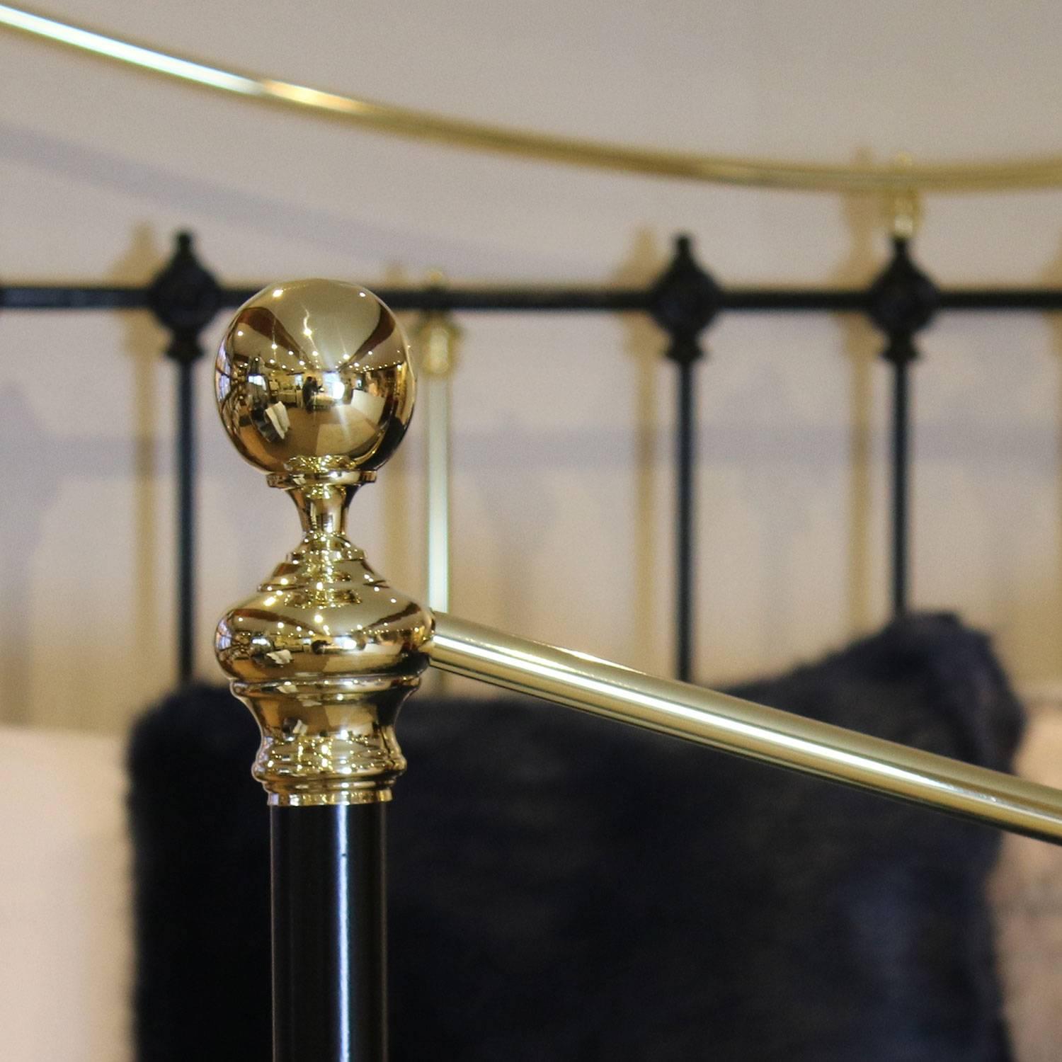 Victorian Black Brass and Iron Bed, MK132