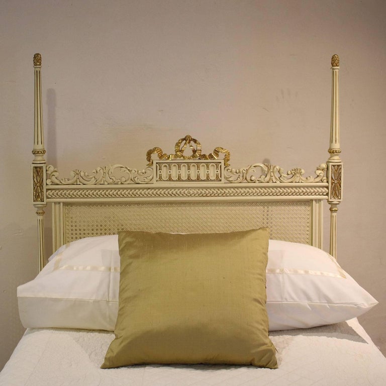 Painted Cane Pair of Twin Beds, WP14 at 1stDibs cane twin beds, twin