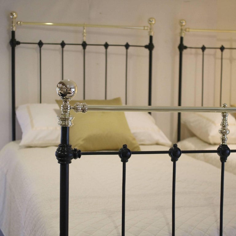 Matching Pair of Twin Brass and Iron Beds MPS24 at 1stDibs pair of