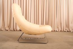 Vintage Earth Leather Chair & Ottoman by Percival Lafer, 1970s