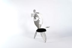 Chaise « Cubist Girl » en aluminium, créée par Christopher Royal pour Rockledge Design Studio