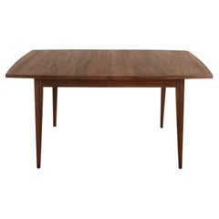 Restored Mid-Century Modern Walnut Dining Table, Tapered Legs, 1960