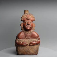 Huaco with Ai Apaec. Moche, Peru, c. AD 200–800. Terracotta. 22.5 cm high.