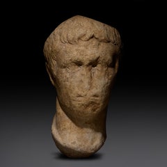 Emperor Augustus, Alcúdia type. Ancient Rome, 1st century BC. Marble. 40 cm.