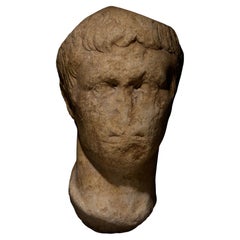 Emperor Augustus, Alcúdia type. Ancient Rome, 1st century BC. Marble. 40 cm.