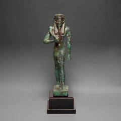 God Nefertum. Ancient Egypt, Late Period, 664–332 BC. Bronze and Gold. 22.5 cm.