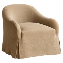 Ocra Linen Slipcover Occasional Chair by Frances Jean